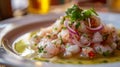 Captivating Cebiche Delicacy: Trucha on a Dish