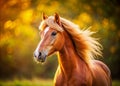 Captivating Chestnut Pony Portrait A Majestic RightFacing Equestrian Image with Ample Space for Your Design Needs Royalty Free Stock Photo