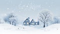 Captivating Christmas Card. Santa Delivers Gifts in Snowy Winter Landscape