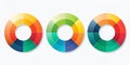 Captivating Circle Chart Templates for Data Visualization Boost Your Presentations and Reports with Six Vibrant Design