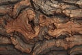 Captivating close up of aged tree bark with intricate textures Royalty Free Stock Photo