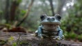 Close-up of Blue Tree Frog with. Royalty Free Stock Photo