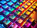 Detailed CloseUp of Computer Keyboard Arrow Keys Exploring Unique Textures Colors and Navigation Control Design for