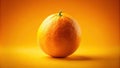 Vibrant Orange Fruit Closeup Against a Sunny Yellow Background A Delicious Still Life in Soft Low Light Royalty Free Stock Photo