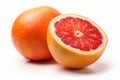 Tiny Grapefruit A CloseUp View of a Vibrant Citrus Delight Against a Pristine White Background Perfect for Food Royalty Free Stock Photo