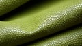 A captivating close-up of a lush green leather