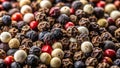 Exquisite Detail of Black and White Peppercorns A Macro Photography Masterpiece Capturing the Intricate Texture and Royalty Free Stock Photo
