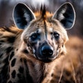 Eyes of the Predator: A Hyena\'s Close-Up Stare