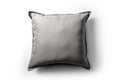 Ai Generative Close up of a grey pillow on white background