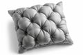 Ai Generative Close up of a grey pillow on white background