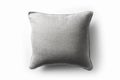 Ai Generative Close up of a grey pillow on white background Royalty Free Stock Photo
