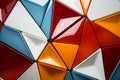 Vibrant Geometric Patterns on Glossy Ceramic - Abstract Close-up Photography