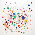 Vibrant Confetti Collage: A Burst of Color and Movement