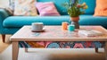 Vibrant Living Room: Joyful Patterns & Doodles