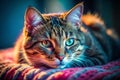 Sleepy Kitten Portrait A Captivating CloseUp of a Tired Feline Perfect for Animal Lovers and Pet Photography Royalty Free Stock Photo