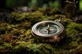 Mystical Journey: Silver Compass Guides Through Enchanted Forest