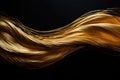 A captivating close-up of a single strand of long golden hair, radiating an alluring golden glow, Golden threads intertwined on a