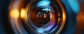 The captivating close-up view of a photographic camera lens AI generated image Royalty Free Stock Photo