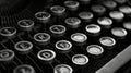 A captivating close-up of a vintage typewriter\'s keys, each letter meticulously arranged to form a poignant word or phrase