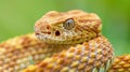 captivating closeup of a green rattlesnake in natural habitat, wildlife photography