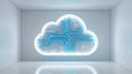 A Captivating Cloud Forming an Intricate Circuit Pattern Symbolizing the Fusion of Nature and Technology in a Dreamlike