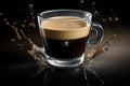 Captivating coffee splash composition on dark background for advertising Royalty Free Stock Photo