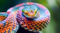 Captivating Coils Vibrant Serpentine Patterns in Closeup of a Colorful Exotic Snake in its Natural Habitat Royalty Free Stock Photo
