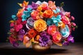 Captivating Colorful flower bouquet. Spring floral gift