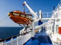 A captivating colorful view of a ship deck in white and blue col