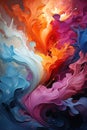 Captivating Colors: A Closeup View of a Liquid City\'s Unstirred