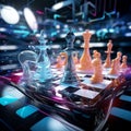 Captivating 3D abstract rendering of an Abstract Strategy Game Royalty Free Stock Photo