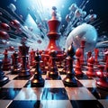Captivating 3D abstract rendering of an Abstract Strategy Game Royalty Free Stock Photo