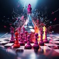 Captivating 3D abstract rendering of an Abstract Strategy Game Royalty Free Stock Photo