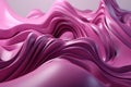 Mesmerizing Waves: A Minimalist 3D Render in Purple and Pink