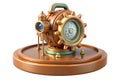 Steampunk Timepiece: Retro-Futuristic Mechanical Device Royalty Free Stock Photo