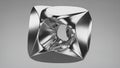 Abstract Chrome Metallic 3D Structure Royalty Free Stock Photo