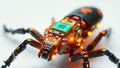 A Glowing BioInspired Insect Robot Futuristic Technology in a Detailed 3D Render Royalty Free Stock Photo