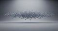 Abstract 3D Network Structure on Grey Background Royalty Free Stock Photo