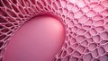 Dynamic Pink Voronoi Hole Net 3D Rendering Abstract Design Element for Creative Projects and Artistic Applications Royalty Free Stock Photo