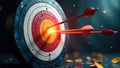 Dynamic 3D Rendering Arrows Lighting and Depth A Stunning Visual Concept for Archery Competition or Digital Art