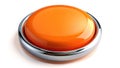 A Modern Glossy Orange Round Button HighQuality 3D Design for User Interfaces Royalty Free Stock Photo