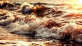 The Rhythmic Flow of the Ocean Waves A Symphony of Movement and Serenity Artificially generated
