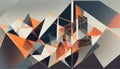 A Captivating Design Artwork Featuring an Abstract Composition of Algorithmically Generated Shapes, Emphasizing Dynamic Patterns, Royalty Free Stock Photo