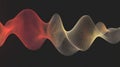 Abstract Digital Sound Wave or Frequency Visualization on Dark Background with Gradient Colors Royalty Free Stock Photo