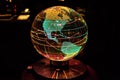 Captivating Digital Globe Display Showcasing Innovative Technological Advancements Royalty Free Stock Photo