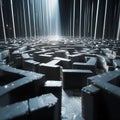 Mesmerizing Digital Illusion of an Endless Maze with Shifting Paths and Infinite Loop Effect Royalty Free Stock Photo
