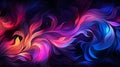 Mesmerizing Neon Swirls: Vibrant Digital Illustration