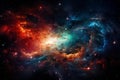 Cosmic Energy: A Vibrant Swirling Galaxy Royalty Free Stock Photo