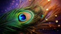 A captivating digital representation of a peacock feather Royalty Free Stock Photo