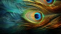 A captivating digital representation of a peacock feather Royalty Free Stock Photo